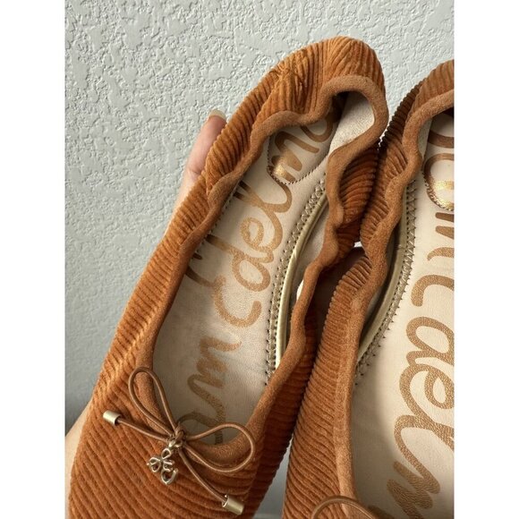 Sam Edelman Felicia Corduory Slip On Ballet Flats Brown Comfort Balletcore 7.5 - Picture 4 of 7
